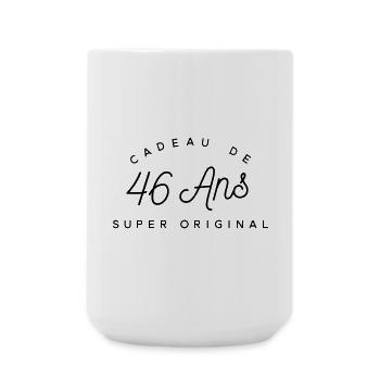 Cadeau 46 ans  - Grande tasse 440 ml - blanc - Devant
