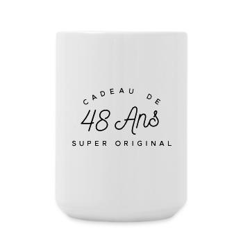 Cadeau 48 ans  - Grande tasse 440 ml - blanc - Devant