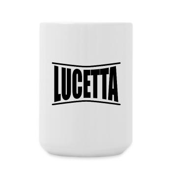 Idée cadeau t-shirt t-shirt Lucetta - Grande tasse 440 ml - blanc - Devant