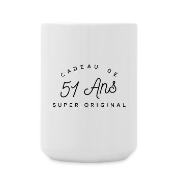 Cadeau 51 ans  - Grande tasse 440 ml - blanc - Devant