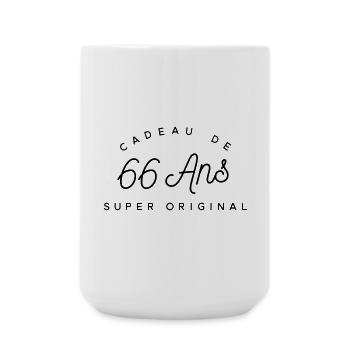 Cadeau 66 ans  - Grande tasse 440 ml - blanc - Devant