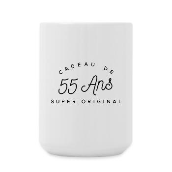 Cadeau 55 ans  - Grande tasse 440 ml - blanc - Devant