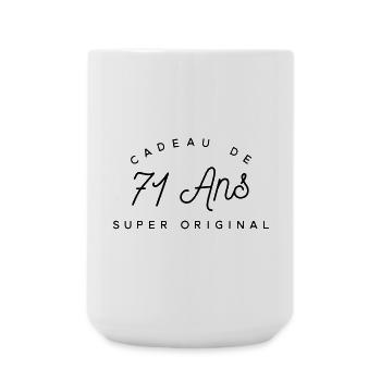 Cadeau 71 ans   - Grande tasse 440 ml - blanc - Devant