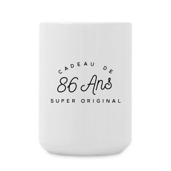 Cadeau 86 ans   - Grande tasse 440 ml - blanc - Devant