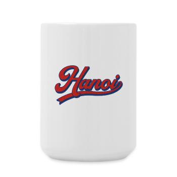 Design rétro des lettrages de Hanoï - Grande tasse 440 ml - blanc - Devant