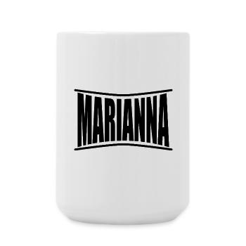 Name T-Shirt Marianna T-Shirt Geschenkidee - Große Tasse 440 ml - Weiß - Vorne