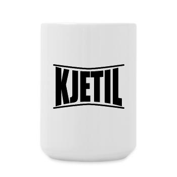 nom du t-shirt Kjetil idée cadeau t-shirt - Grande tasse 440 ml - blanc - Devant