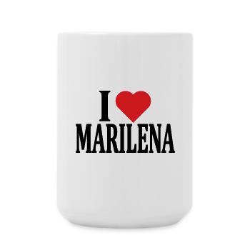 nom du t-shirt J’aime Marilena t-shirt cadeau - Grande tasse 440 ml - blanc - Devant
