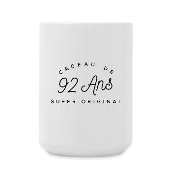 Cadeau 92 ans  - Grande tasse 440 ml - blanc - Devant