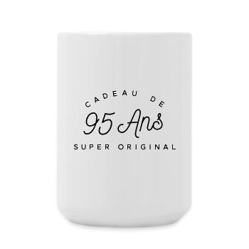 Cadeau 95 ans  - Grande tasse 440 ml - blanc - Devant