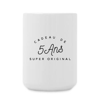 Cadeau 5 ans  - Grande tasse 440 ml - blanc - Devant