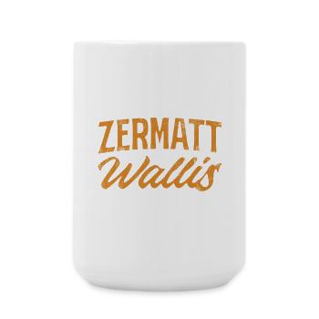 Zermatt Valais lettering in vintage style - Large Mug 440 ml - white - Front