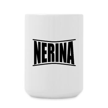 nom du t-shirt Nerina idée cadeau t-shirt - Grande tasse 440 ml - blanc - Devant