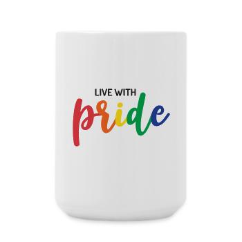 Live With Pride - Large Mug 440 ml - white - Front