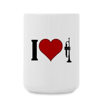 I ♥️ TRUMPET | I love trumpet - Large Mug 440 ml - white - Front