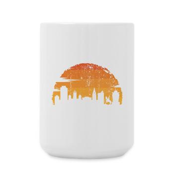 Sunset Skyline Rider - Large Mug 440 ml - white - Front