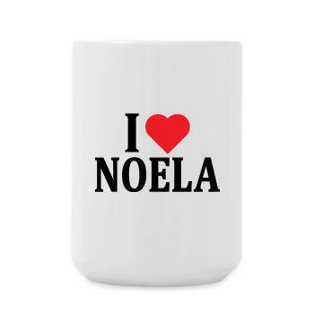 t-shirt j’aime Noela t-shirt idée cadeau - Grande tasse 440 ml - blanc - Devant