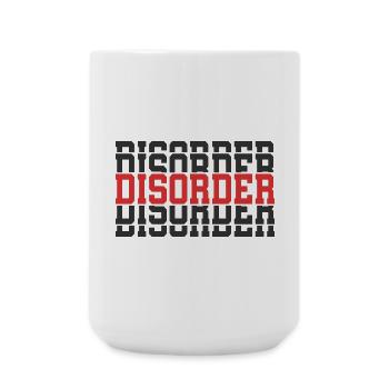 T-shirt disorder T-shirt gift stacked text - Large Mug 440 ml - white - Front