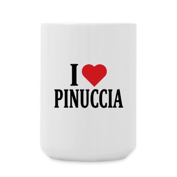 t-shirt J’aime Pinuccia t-shirt idée cadeau - Grande tasse 440 ml - blanc - Devant