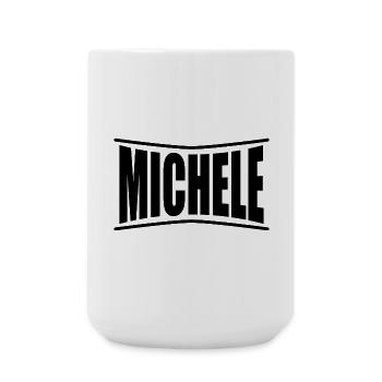t-shirt Michele t-shirt idée cadeau - Grande tasse 440 ml - blanc - Devant