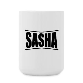 t-shirt Sasha t-shirt gift idea - Large Mug 440 ml - white - Front