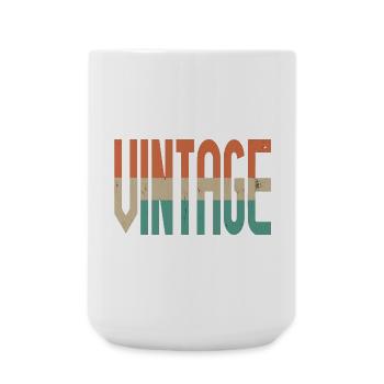 Vintage Style Retro Motif Design - Large Mug 440 ml - white - Front