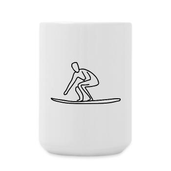 Surfing Sketch - Large Mug 440 ml - white - Front