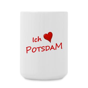 I love Potsdam - Large Mug 440 ml - white - Front