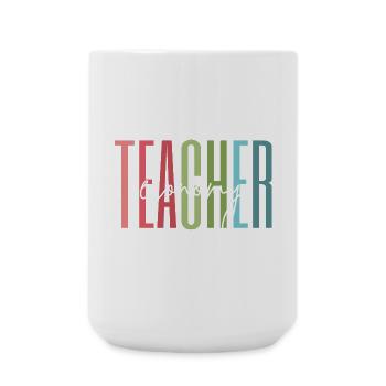 Wirtschaft Lehrerin Schule Lehren Geschenk - Große Tasse 440 ml - Weiß - Vorne