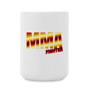 MMA Figher - Design mit coolen Farben. - Große Tasse 440 ml - Weiß - Vorne