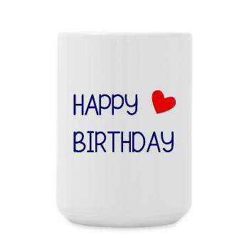 ALLES GUTE ZUM GEBURTSTAG. ALLES GUTE ZUM GEBURTSTAG. JAHRESTAG. - Große Tasse 440 ml - Weiß - Vorne