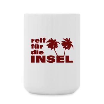 PRÊT POUR L’ÎLE - Grande tasse 440 ml - blanc - Devant