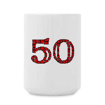 HAPPY BIRTHDAY. HAPPY BIRTHDAY. ANNIVERSARY. - Large Mug 440 ml - white - Front