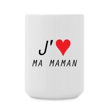 J'aime ma maman - Fête des Mères - Grande tasse 440 ml - blanc - Devant