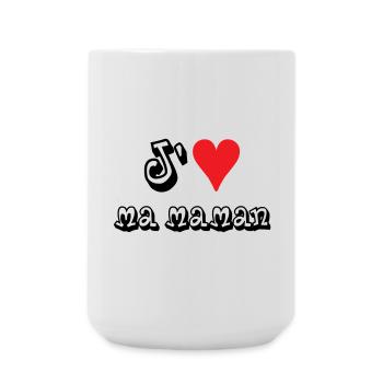 J'aime ma maman - Grande tasse 440 ml - blanc - Devant
