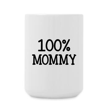 100% Mom - Mother's Day - Large Mug 440 ml - white - Front