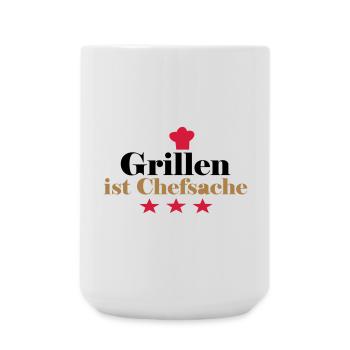 Barbecuing is a matter for the - Large Mug 440 ml - white - Front