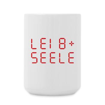 Body and Soul Calculator Rotate Digital Retro - Large Mug 440 ml - white - Front