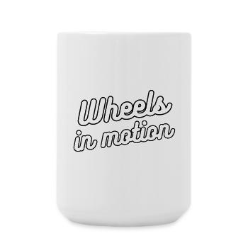 Räder in Bewegung, für Rollstuhlfahrer # - Große Tasse 440 ml - Weiß - Vorne