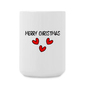 CHRISTMAS. MERRY CHRISTMAS. MERRY CHRISTMAS. NEW YEAR’S DAY - Large Mug 440 ml - white - Front