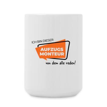 Aufzugsmonteur - Große Tasse 440 ml - Weiß - Vorne