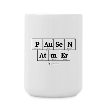 Pausen Atmer (helle Stoffe) - Große Tasse 440 ml - Weiß - Vorne