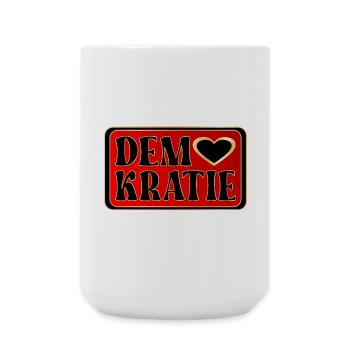 DEMOKRATIE HALTUNG WÄHLEN - Große Tasse 440 ml - Weiß - Vorne