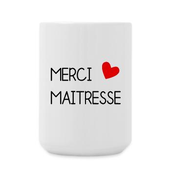 MISTRESS. THANK YOU. THANK YOU MISTRESS. GIFT - Large Mug 440 ml - white - Front