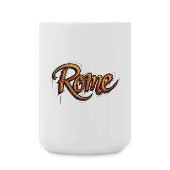 Rom - Große Tasse 440 ml - Weiß - Vorne