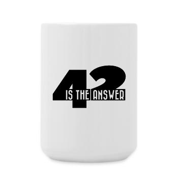 42 Is The Answer Sci Fi Spruch - Große Tasse 440 ml - Weiß - Vorne