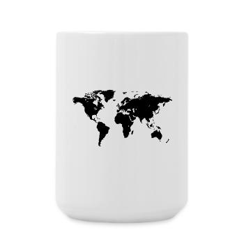 World Map - Große Tasse 440 ml - Weiß - Vorne