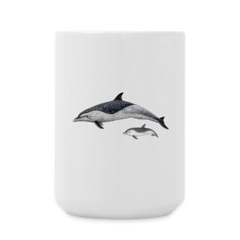 Fleckendelfin - Große Tasse 440 ml - Weiß - Vorne