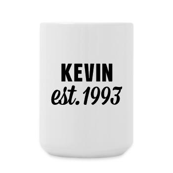 Kevin est 1993 - Große Tasse 440 ml - Weiß - Vorne