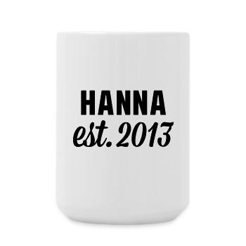 Hanna est 2013 - Große Tasse 440 ml - Weiß - Vorne